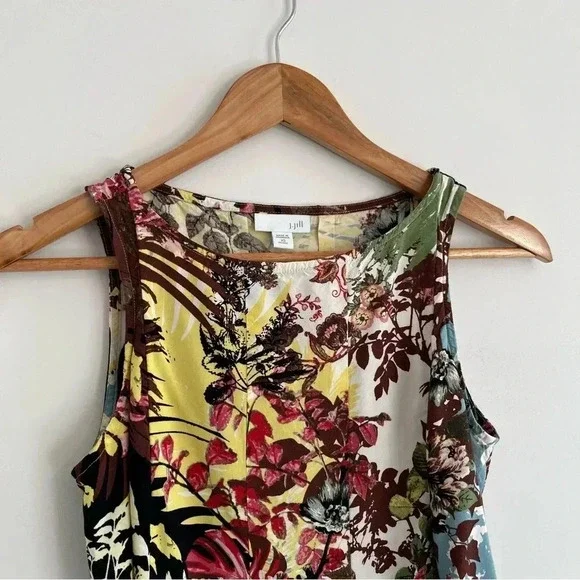 J. Jill Rayon Tropical Sheath Dress size XSP - Picture 3 of 10